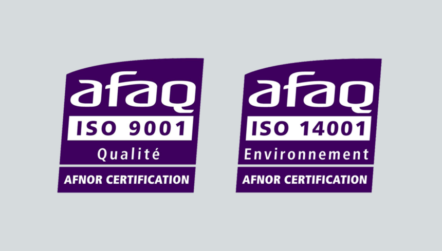 Nouvelles certifications ISO 9001 et 14001 !