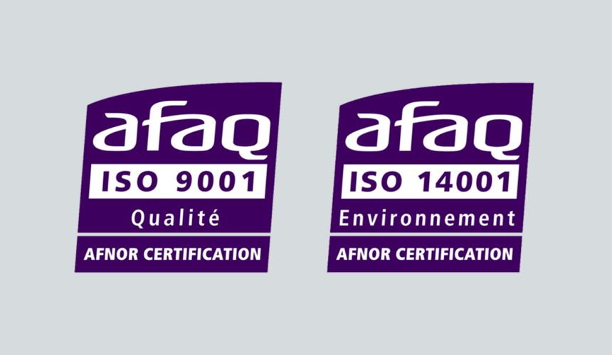 Nouvelles certifications ISO 9001 et 14001 !